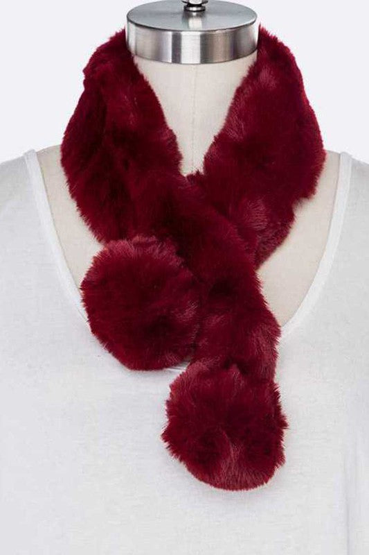 Soft Faux Fur Plushy Scarf