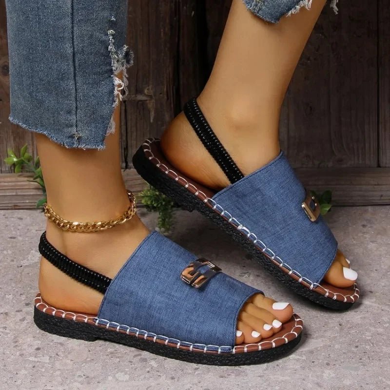 Casual Luxury Flat Women Sandals - Gems Ensumbles
