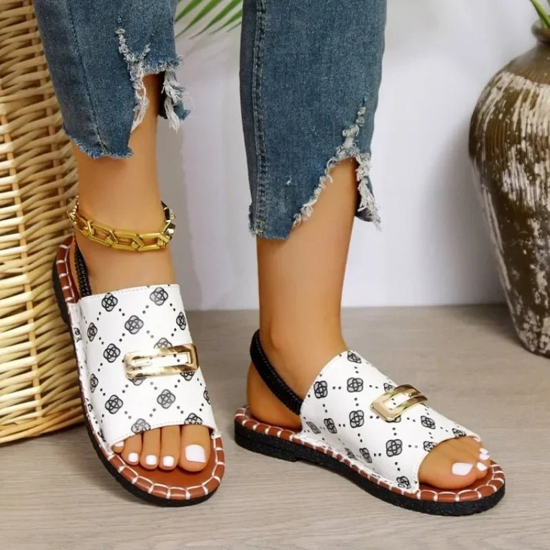 Casual Luxury Flat Women Sandals - Gems Ensumbles