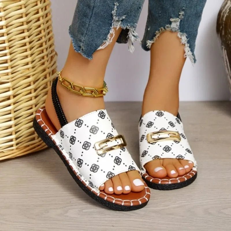 Casual Luxury Flat Women Sandals - Gems Ensumbles