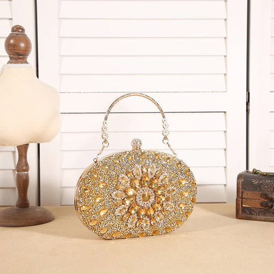 Cross - border explosive sunflower dinner bag Fashion banquet clutch bag - Gems Ensumbles