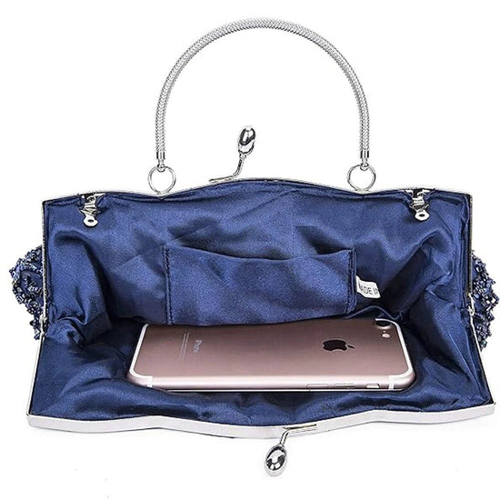 Fashion Retro Women Evening Bags Beaded Clutch Purse Shoulder Chain - Gems Ensumbles