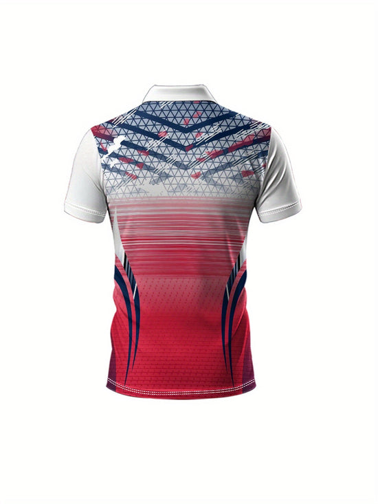 Lightweight Breathable 3D Print Men Short Sleeve Shirt - Gems Ensumbles