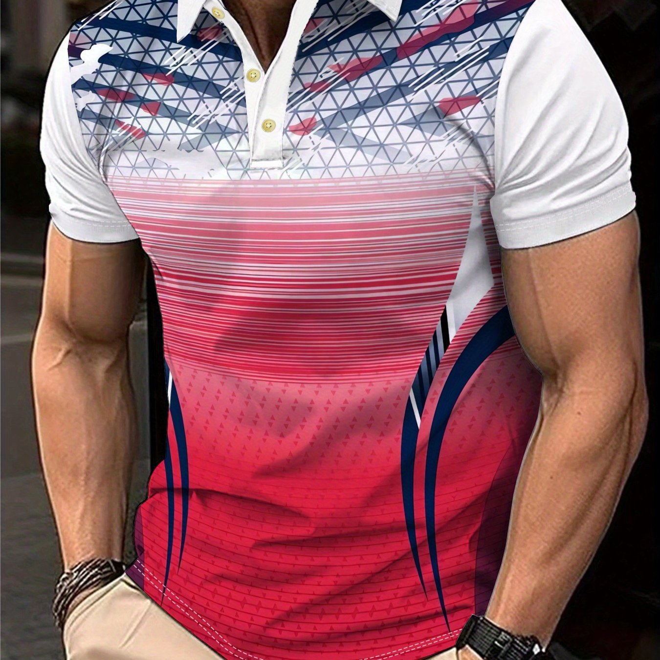 Lightweight Breathable 3D Print Men Short Sleeve Shirt - Gems Ensumbles