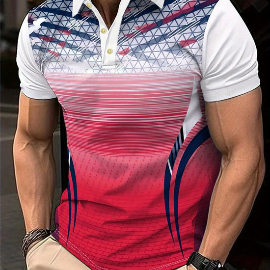 Lightweight Breathable 3D Print Men Short Sleeve Shirt - Gems Ensumbles