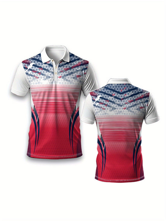 Lightweight Breathable 3D Print Men Short Sleeve Shirt - Gems Ensumbles