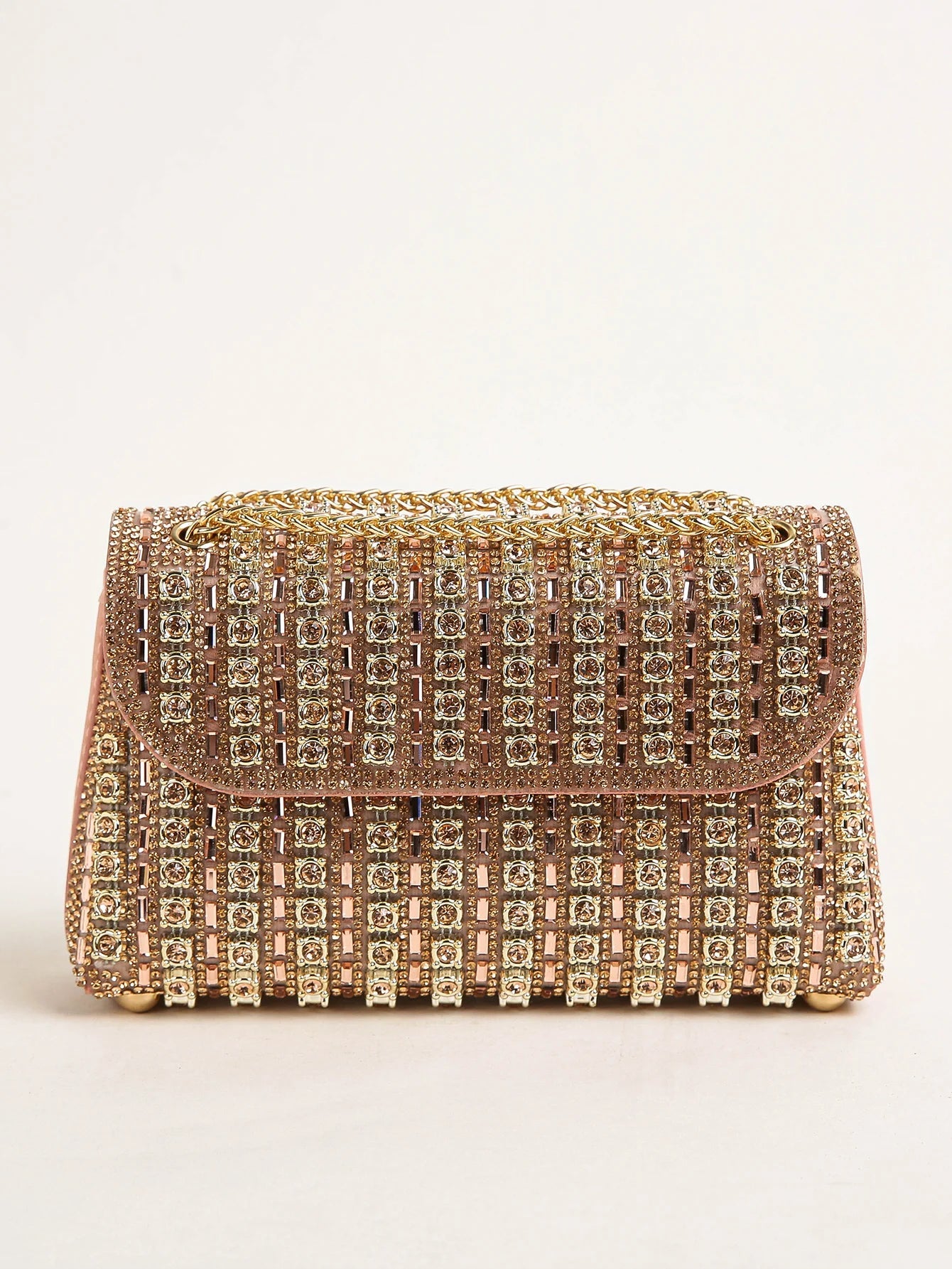 Multi - color Square Glitter Bling, Shiny Glamorous Elegant Bag - Gems Ensumbles