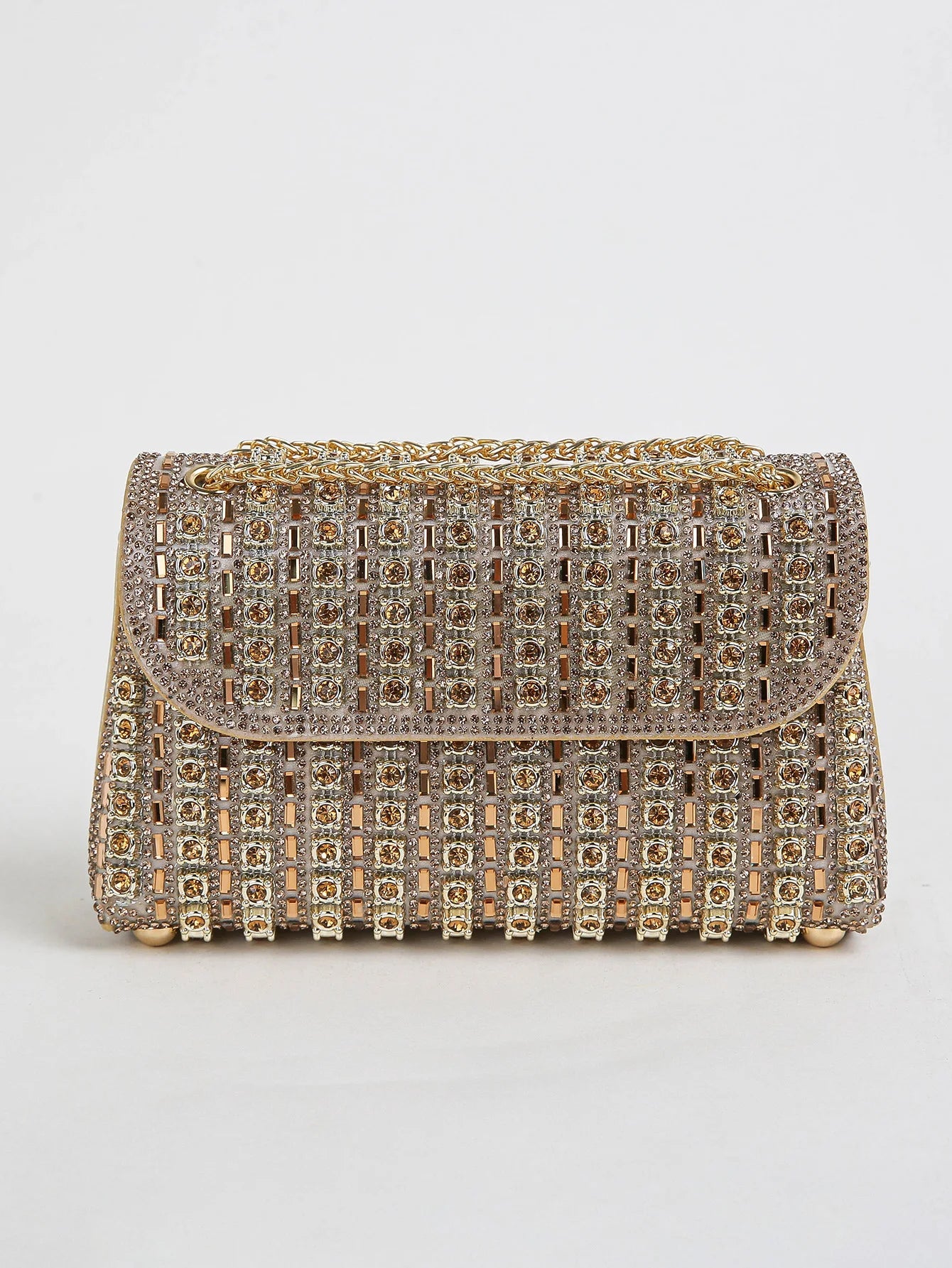 Multi - color Square Glitter Bling, Shiny Glamorous Elegant Bag - Gems Ensumbles