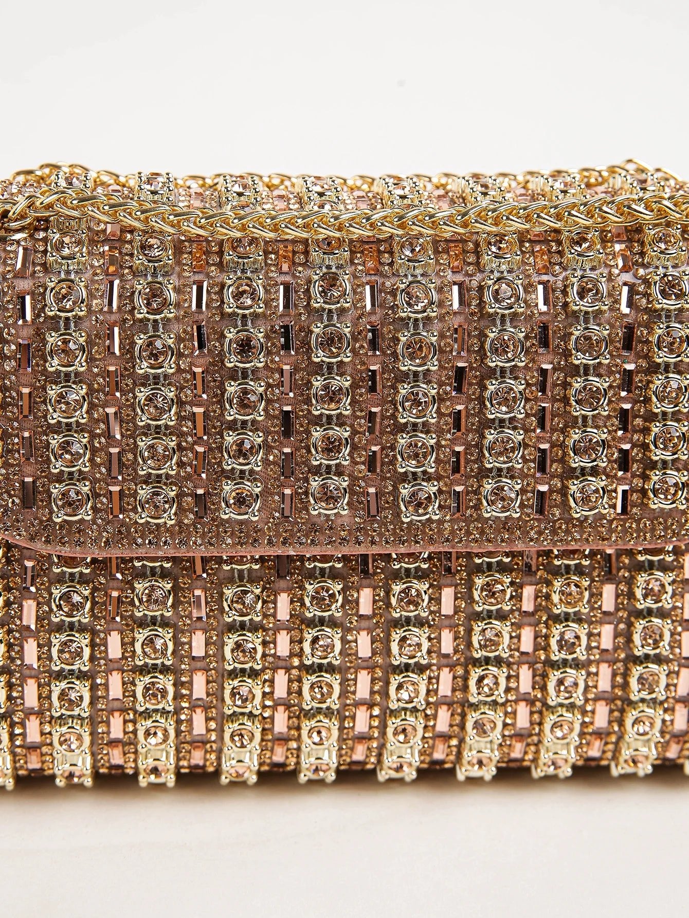 Multi - color Square Glitter Bling, Shiny Glamorous Elegant Bag - Gems Ensumbles