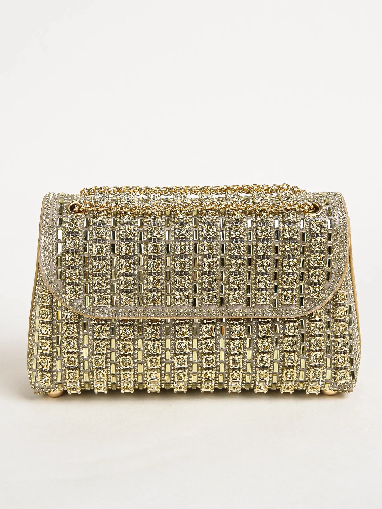 Multi - color Square Glitter Bling, Shiny Glamorous Elegant Bag - Gems Ensumbles