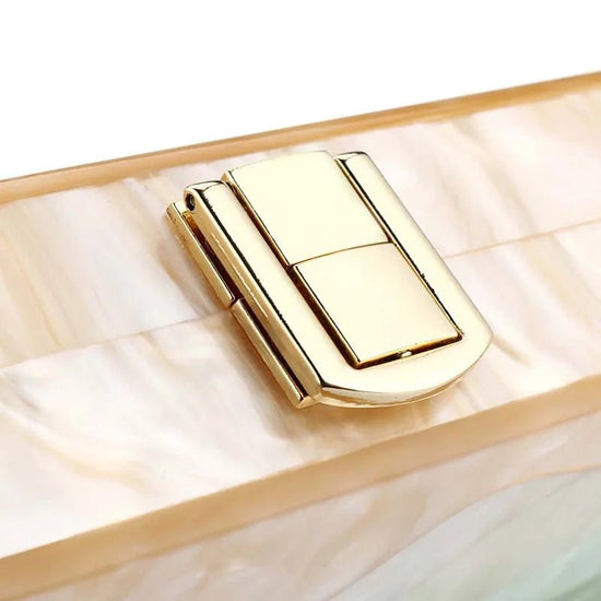 New Trendy Fashion Handbags Striped Acrylic Women Luxury Handbag - Gems Ensumbles