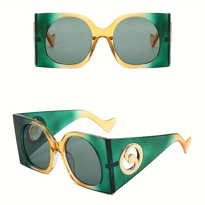 Vintage Chic Women's Oversized Square Fashion Glasses - Gems Ensumbles