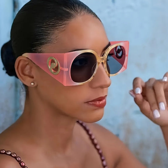 Vintage Chic Women's Oversized Square Fashion Glasses - Gems Ensumbles