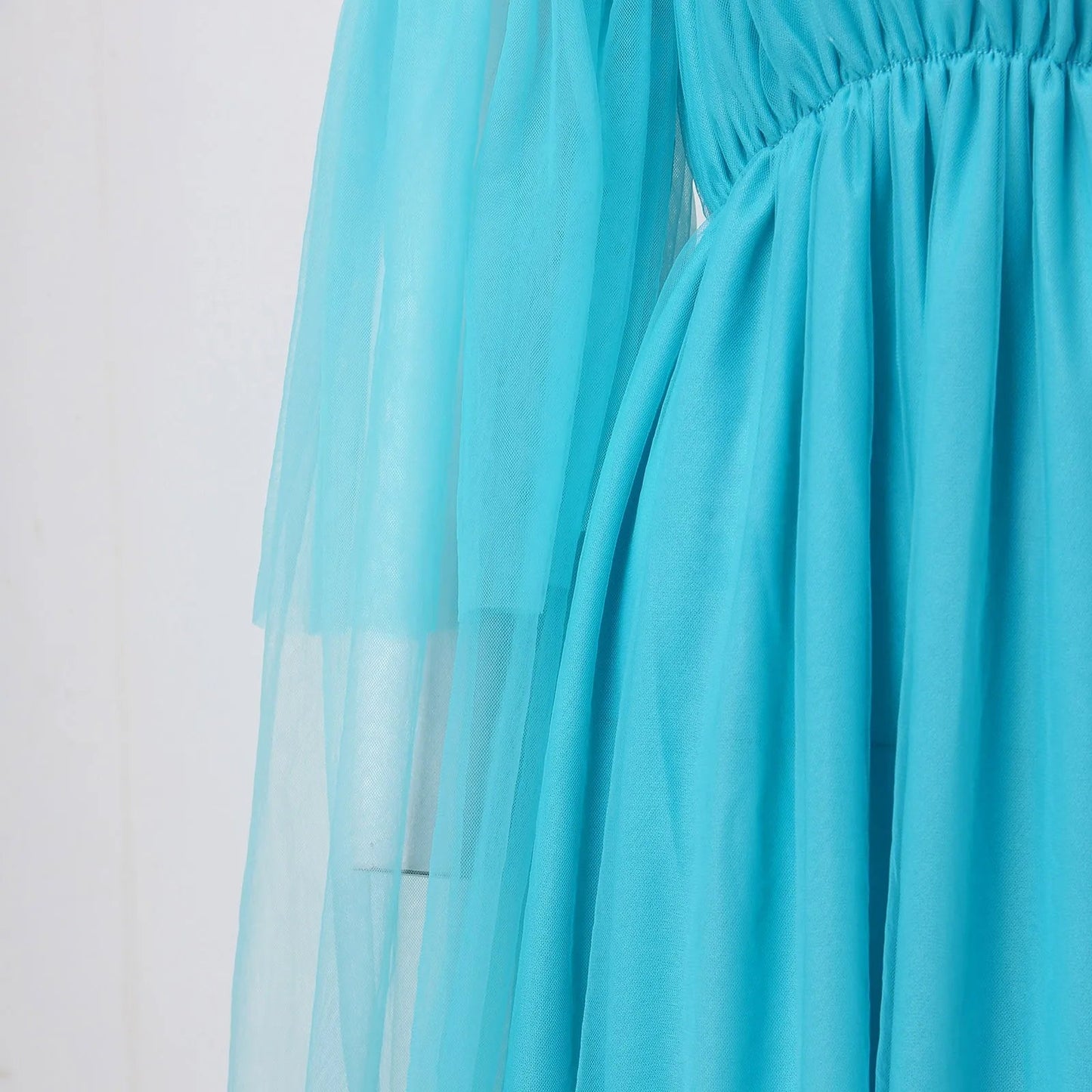 Women Off Shoulder Ruffle Elegant Summer High Waist Loose Dress - Gems Ensumbles