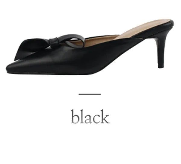 Women Shoes Tip - toed high - heeled bow - Gems Ensumbles