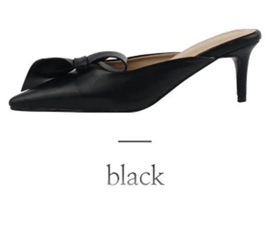 Women Shoes Tip - toed high - heeled bow - Gems Ensumbles