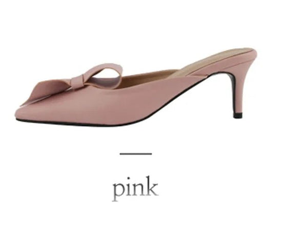 Women Shoes Tip - toed high - heeled bow - Gems Ensumbles