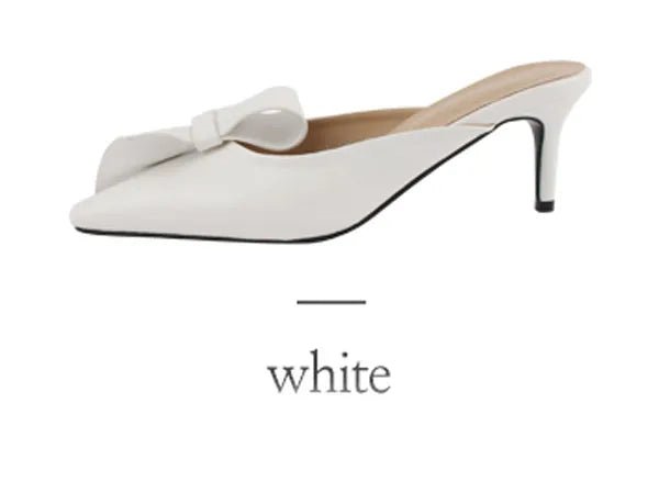 Women Shoes Tip - toed high - heeled bow - Gems Ensumbles