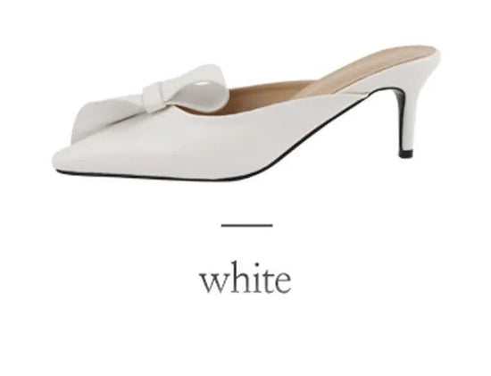 Women Shoes Tip - toed high - heeled bow - Gems Ensumbles