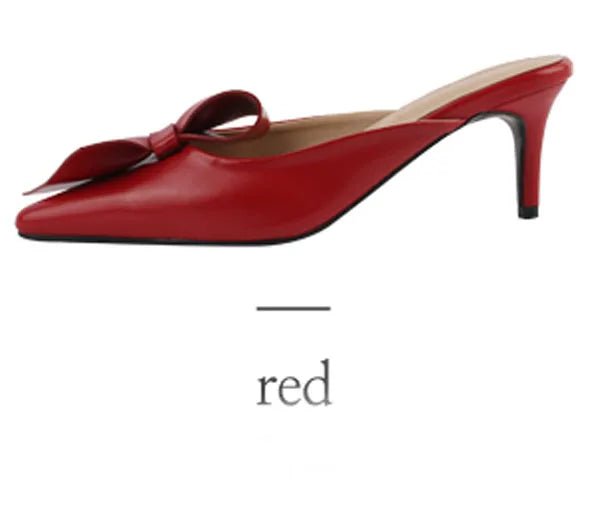 Women Shoes Tip - toed high - heeled bow - Gems Ensumbles