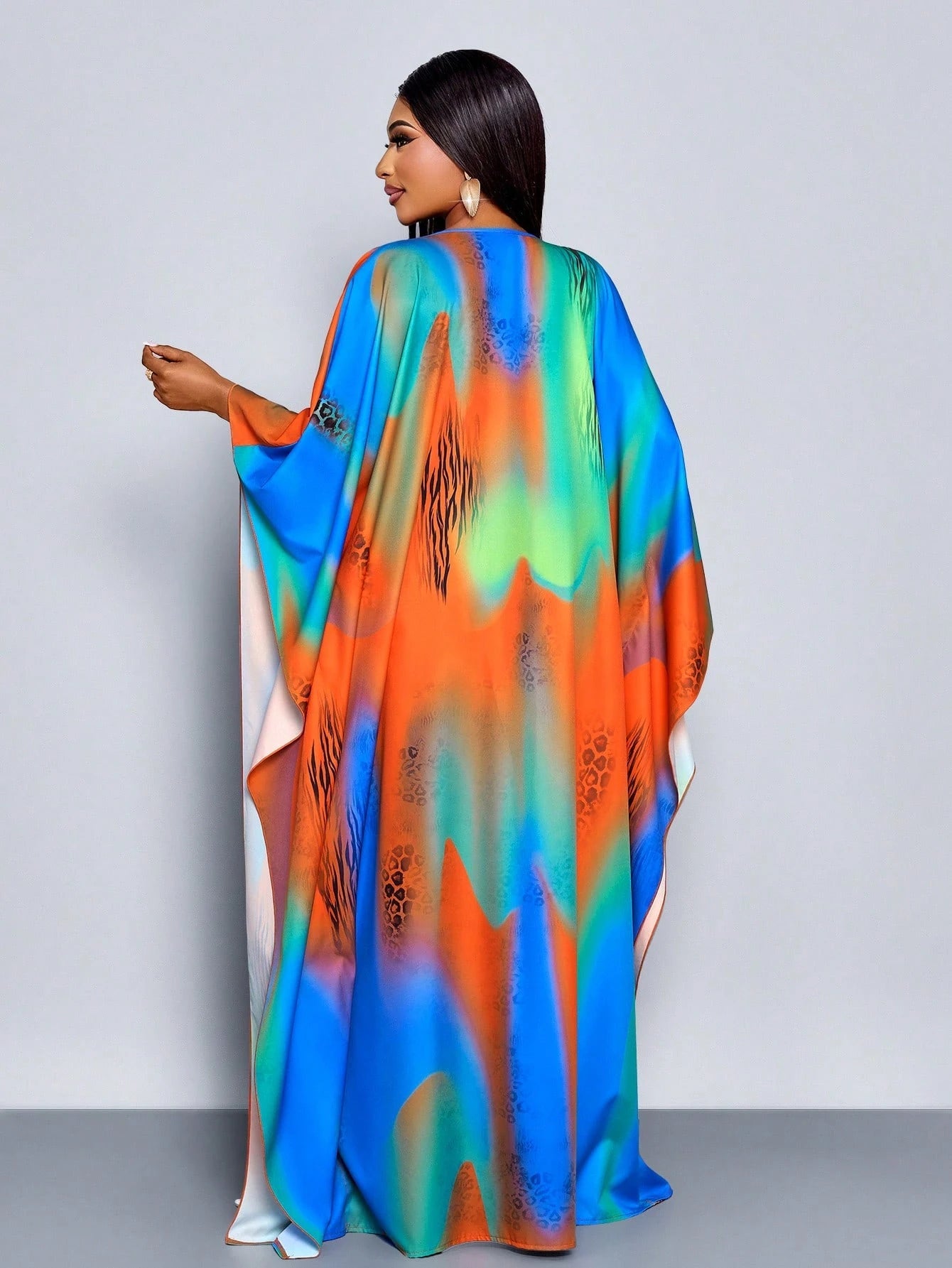 Women's Fashion Gradient Colorful Print Loose Casual Camisole, Wide - Leg Pants Set - Gems Ensumbles